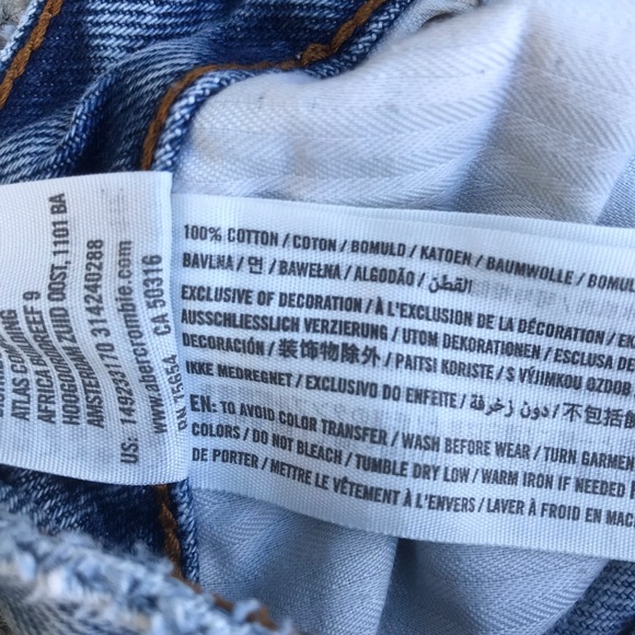 Abercrombie and Fitch Annie High Rise Distressed and Ripped Shorts - Picture 4 of 9